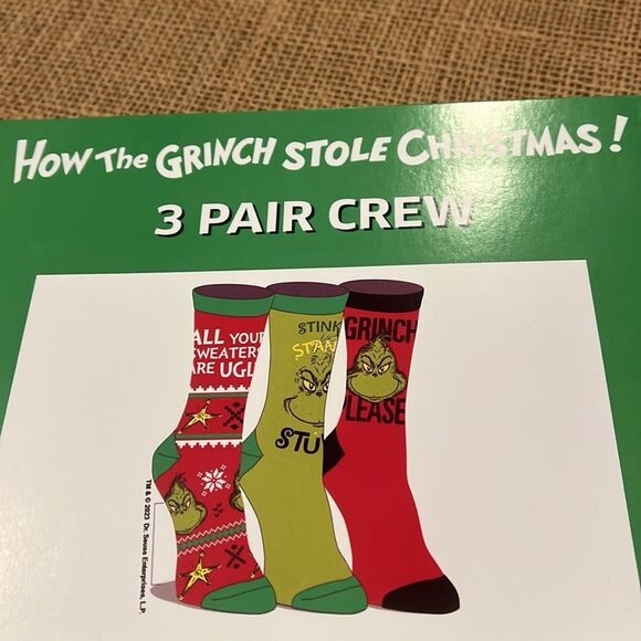 NIB The Grinch crew socks - Picture 3 of 3